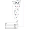 Passion - Femme Bs027 Bodystocking Blanc Style Robe Taille Unique